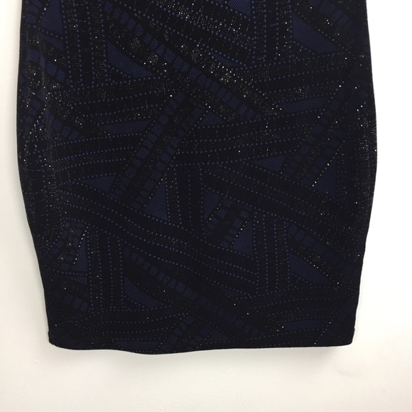 Eclipse Form Fitting Mini Dress Velvet Glitter - Picture 5 of 8